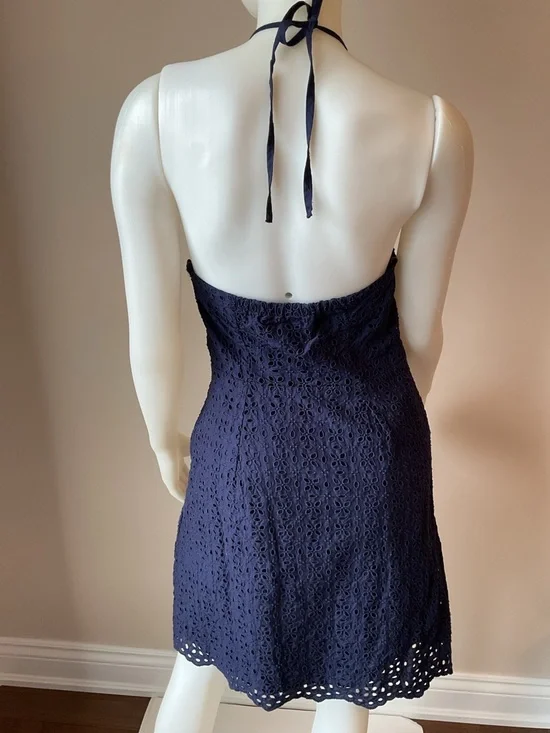 Halter-Neck Eyelet Dress - Picture 6 of 9
